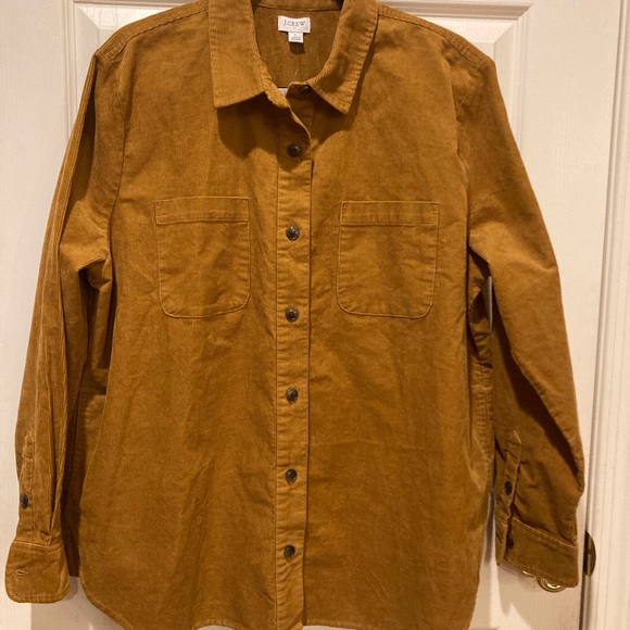 J.Crew Factory NWT Western Brandy Corduroy Shirt Jacket WM Size L Stretch - Picture 14 of 14